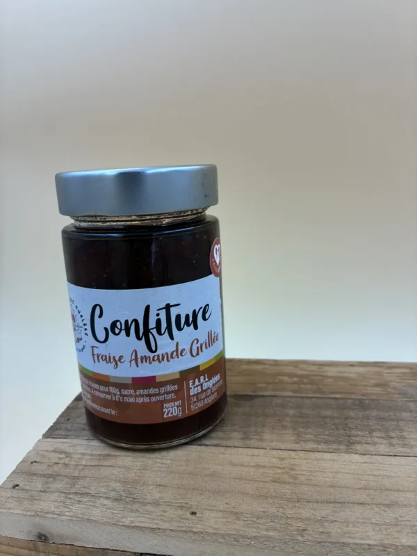 confiture fraises amandes grillées